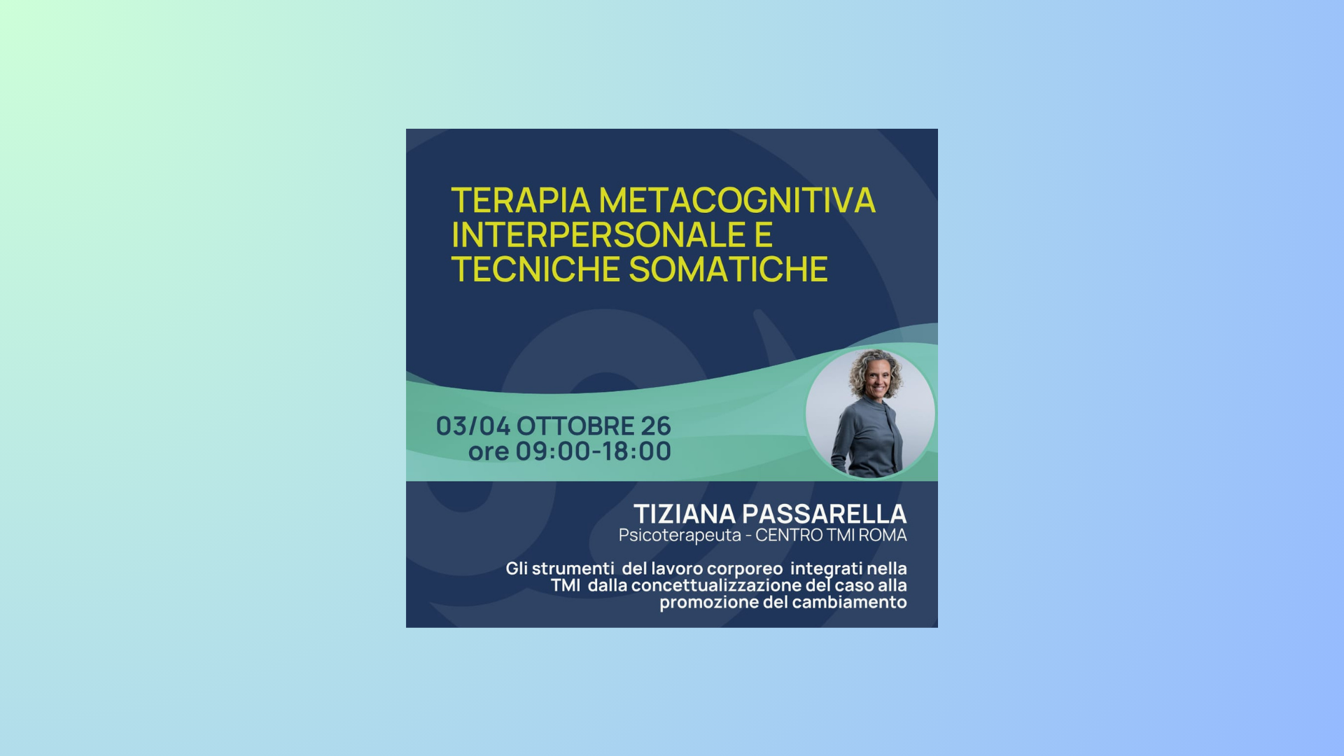 TERAPIA METACOGNITIVA INTERPERSONALE E TECNICHE SOMATICHE